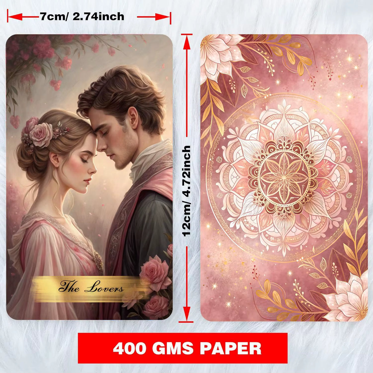 Pink Victorian Tarot Deck – Rose Garden Oil-Painting Cards with Guidebook – view 2