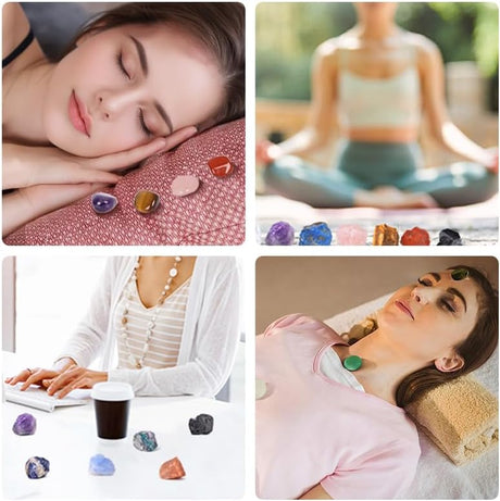 Chakra Healing Crystals Set - Crystals and Healing Stones, Chakra Bracelets, Amethyst Crystal Wand and Ball, 7 Chakra Stones Set, Energy Balance and Protection, Relief Anxiety Stress Gifts for Women