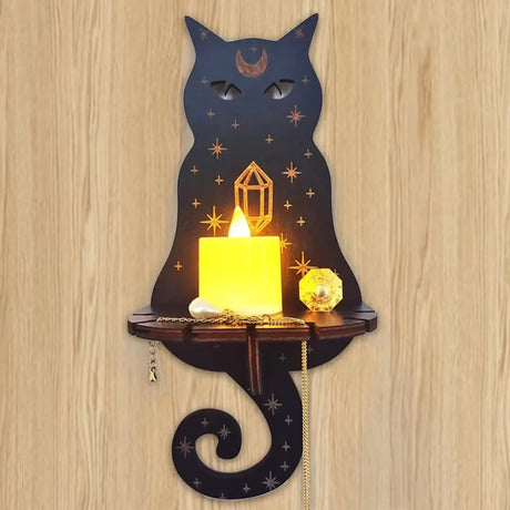 Wall Shelf Stone Wall Shelf Hand Wooden Display Stand Hanging Candle Holder Wall Decor Shelves Home Decoration Shelf Decor