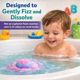Bath Bombs for Kids with Surprise Inside, 12 Bubble Bath Fizzies with Jungle Animal Toys. Moisturizing, Gentle & Kids Safe, Rainbow Spa Bath Fizz, Birthday Gifts for Boys, Girls