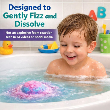 Bath Bombs for Kids with Surprise Inside, 12 Bubble Bath Fizzies with Jungle Animal Toys. Moisturizing, Gentle & Kids Safe, Rainbow Spa Bath Fizz, Birthday Gifts for Boys, Girls