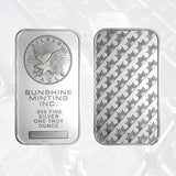 10/20Pcs Scottsdale Silver Bars Replica Silver One Troy Ounce Silver Bullion Iron Silver-Plated Craft Gifts