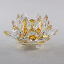 6.2Cm Quartz Crystals Lotus Flower Crafts Glass Fengshui Ornaments Healing Crystals Home Party Wiccan Decor Yoga Gifts Souvenir