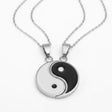 Yin yang matching necklace set for couples