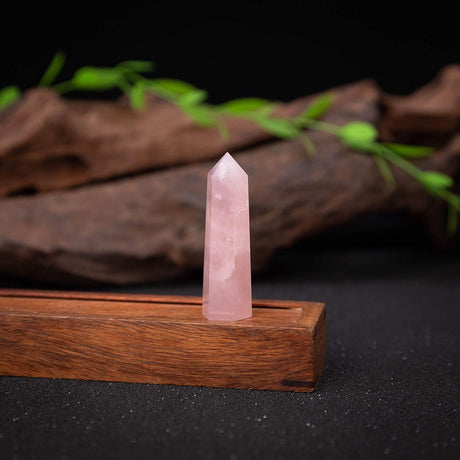 Healing Crystal Wands | 2" Rose Quartz Crystal Points| 6 Faceted Reiki Chakra Meditation Therapy