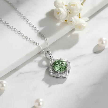 925 Silver Moissanite Necklace Silver Destiny Moissanite Pendant