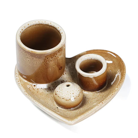 5-in-1 Ceramic Incense & Candle Holder – with Ash Catcher Tray – view 6