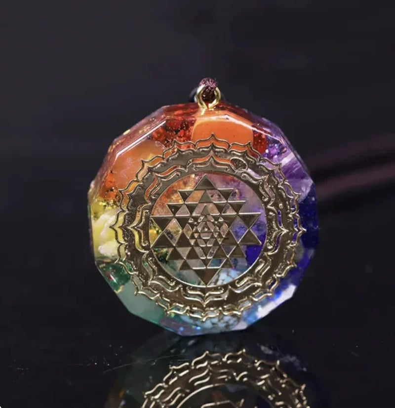 Tree of Life Orgonite Pyramide Amethyst Obsidian Stone Pyramid Crystal Healing Reiki Energy Orgone Collection