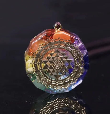 Tree of Life Orgonite Pyramide Amethyst Obsidian Stone Pyramid Crystal Healing Reiki Energy Orgone Collection