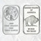 10/20Pcs Scottsdale Silver Bars Replica Silver One Troy Ounce Silver Bullion Iron Silver-Plated Craft Gifts