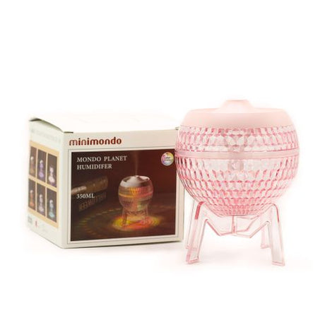 Pink Moon Planet Humidifier – USB Color-Changing Light