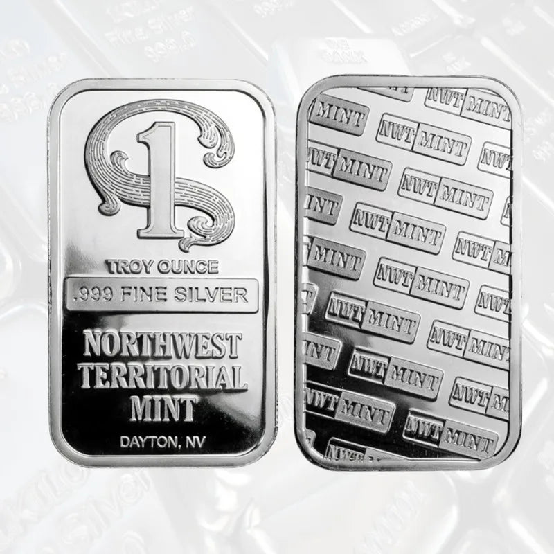 10/20Pcs Scottsdale Silver Bars Replica Silver One Troy Ounce Silver Bullion Iron Silver-Plated Craft Gifts
