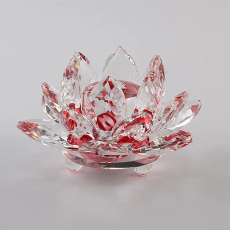 6.2Cm Quartz Crystals Lotus Flower Crafts Glass Fengshui Ornaments Healing Crystals Home Party Wiccan Decor Yoga Gifts Souvenir