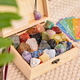31Pcs Real Crystals and Healing Stones with Crystal Necklace, Crystals for Beginners with Guide, 21 Real Healing Chakra Stones, Rose Quartz