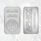 10/20Pcs Scottsdale Silver Bars Replica Silver One Troy Ounce Silver Bullion Iron Silver-Plated Craft Gifts