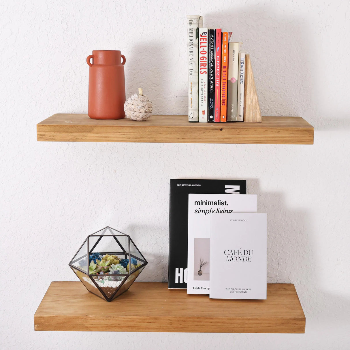 DIY Geometric Succulent Terrarium Kit: Live Plants, Crystals, Desk Decor