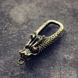 Brass dragon and phoenix keychain