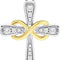 925 Sterling Silver Cross Necklace for Women Halo Infinity Pendant Cubic Zirconia Jewelry for Mom