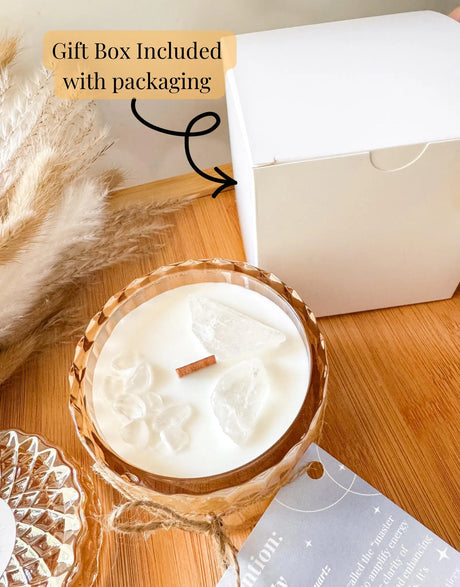 Crystal Intention Candles | Healing Crystal Candles | Manifestation Candles | Aromatherapy Soy Candles | Crystal Infused Candles | Crystals