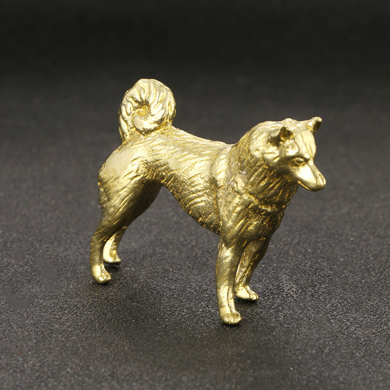 Brass Zodiac Dog Figurine – Antique or Bright Finish – view 17