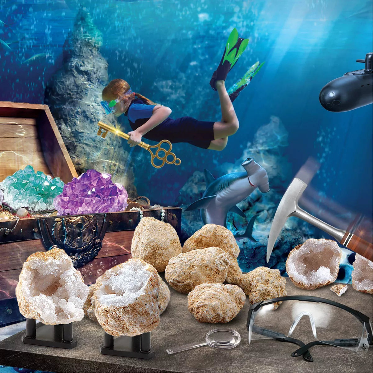Discovery #Mindblown Geode Crystal Excavation Kit
