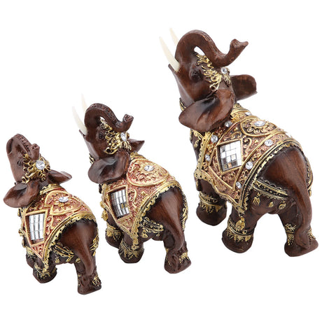 Feng Shui Wood-Grain Elephant Statue – Lucky Wealth Figurine – view 7