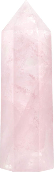 Rose Quartz Crystal Wand – 2" Faceted Healing Point – Fifth Element