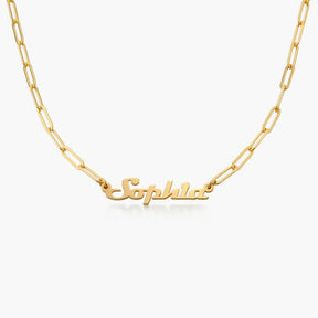 Full Silver Vintage Name Necklace - Silver Name Necklace