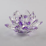 6.2Cm Quartz Crystals Lotus Flower Crafts Glass Fengshui Ornaments Healing Crystals Home Party Wiccan Decor Yoga Gifts Souvenir