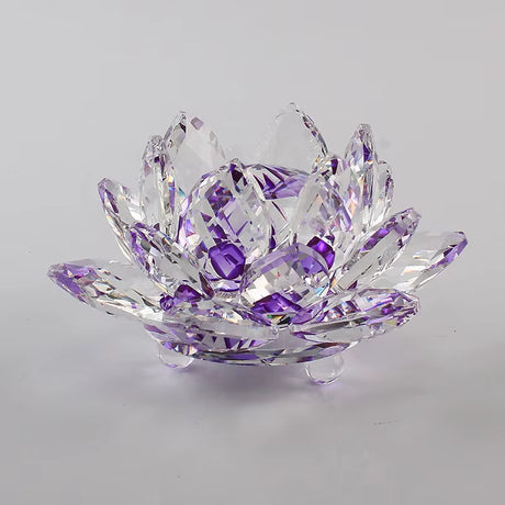 6.2Cm Quartz Crystals Lotus Flower Crafts Glass Fengshui Ornaments Healing Crystals Home Party Wiccan Decor Yoga Gifts Souvenir