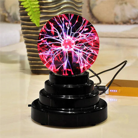 Magic Plasma Ball Lamp – Touch-Activated LED Light (3-inch)