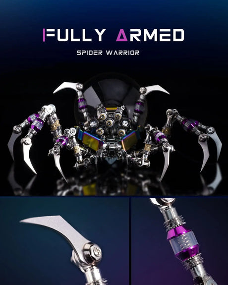 Cyberpunk Plasma Ball Spider – 3D Metal Puzzle DIY Steampunk Model Kit with Plasma Lamp