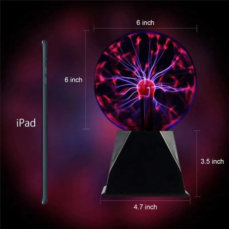 Magic Plasma Ball Lamp – Touch-Activated LED Light (3-inch)