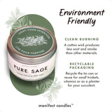 7oz White Sage Candle – Cleansing, Meditation, and Aromatherapy