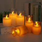 3Pcs LED Flameless Flickering Candle Set – Battery Operated with Remote Control