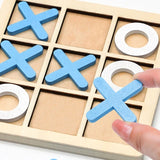Board Game Toy Leisure Parent-Child Interaction Game Noughts And Crosses Game Wooden Board Puzzle Game Educational Toy