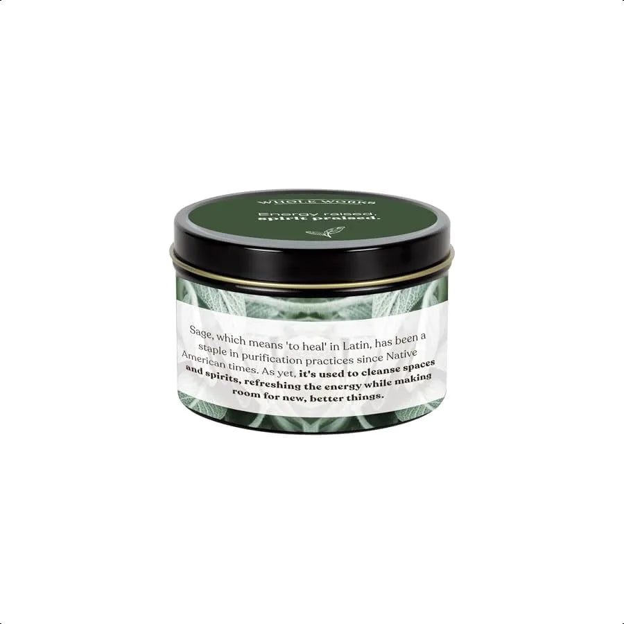 Premium Pure Sage Candle – Natural Soy Wax, Clean Burn, Non-Toxic