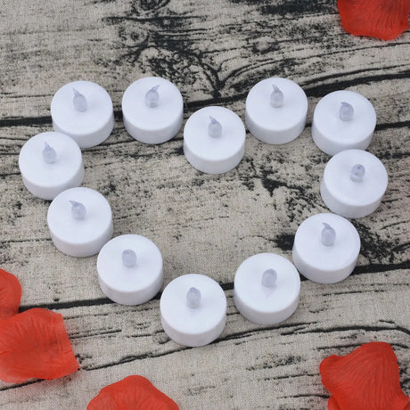 Candlium 12-Pack Warm Yellow Flameless LED Tea Light Candles Battery Operated | 200+ Hours Runtime | Safe for All Occasions