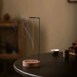 Upside Down Incense Burner – Wooden Round Incense Stick Holder