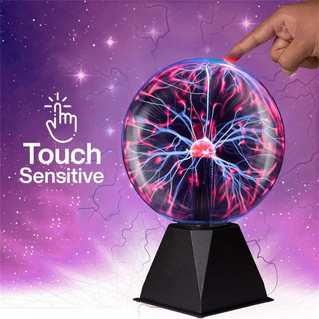 Magic Plasma Ball Lamp – Touch-Activated LED Light (3-inch)