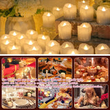 Flickering LED Tealight Candles – 12/24 Pcs | With or Without Remote Control | Flameless, Battery Operated