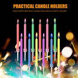 Color Flame Birthday & Christmas Candles – 6pcs / 12pcs | Super Bright, Eco-Friendly & Fun for Kids