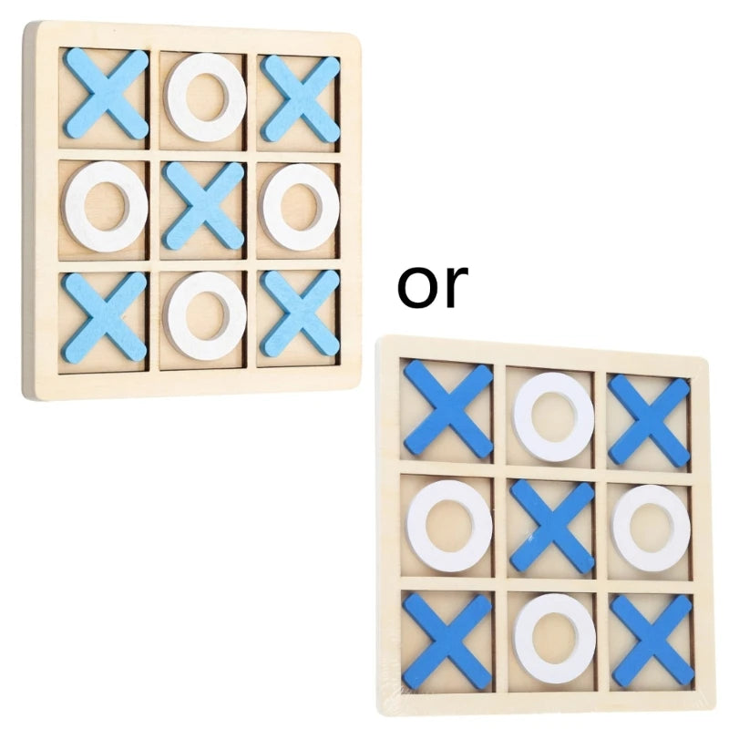 Board Game Toy Leisure Parent-Child Interaction Game Noughts And Crosses Game Wooden Board Puzzle Game Educational Toy