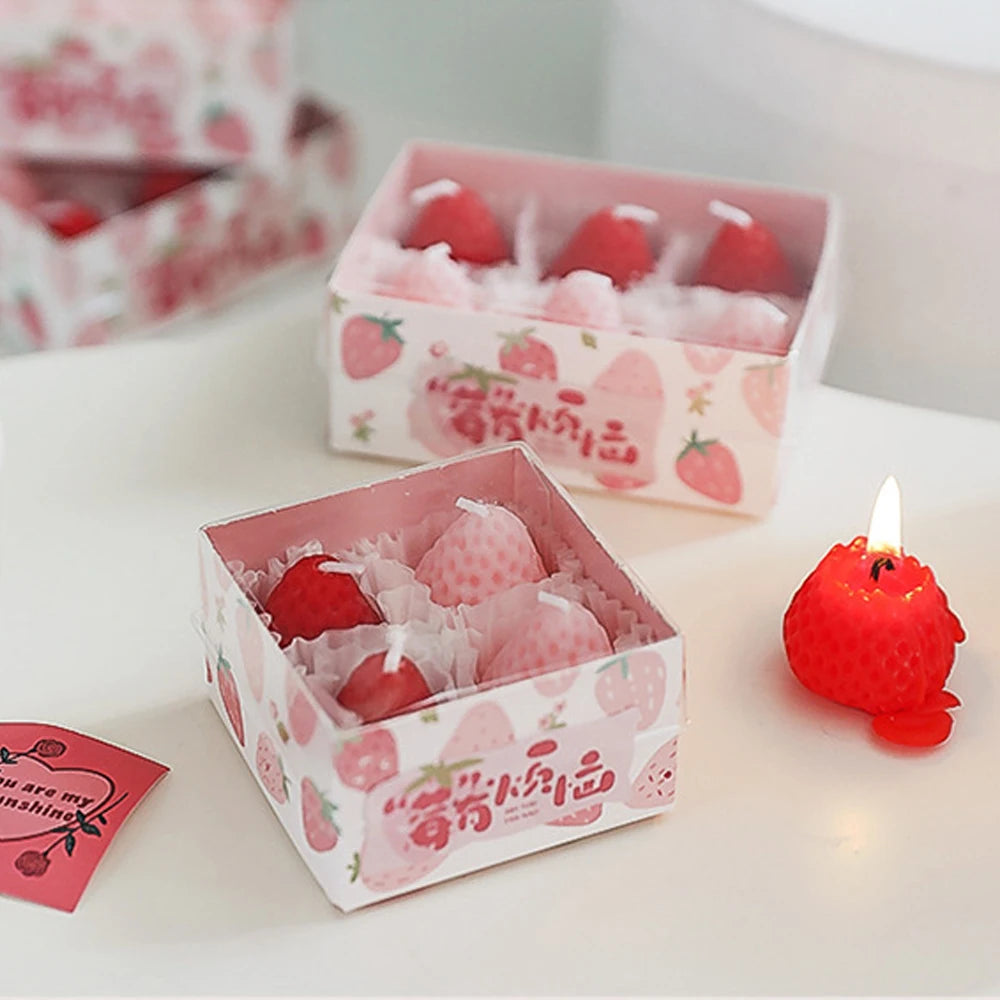 Strawberry Soy Wax Scented Candles