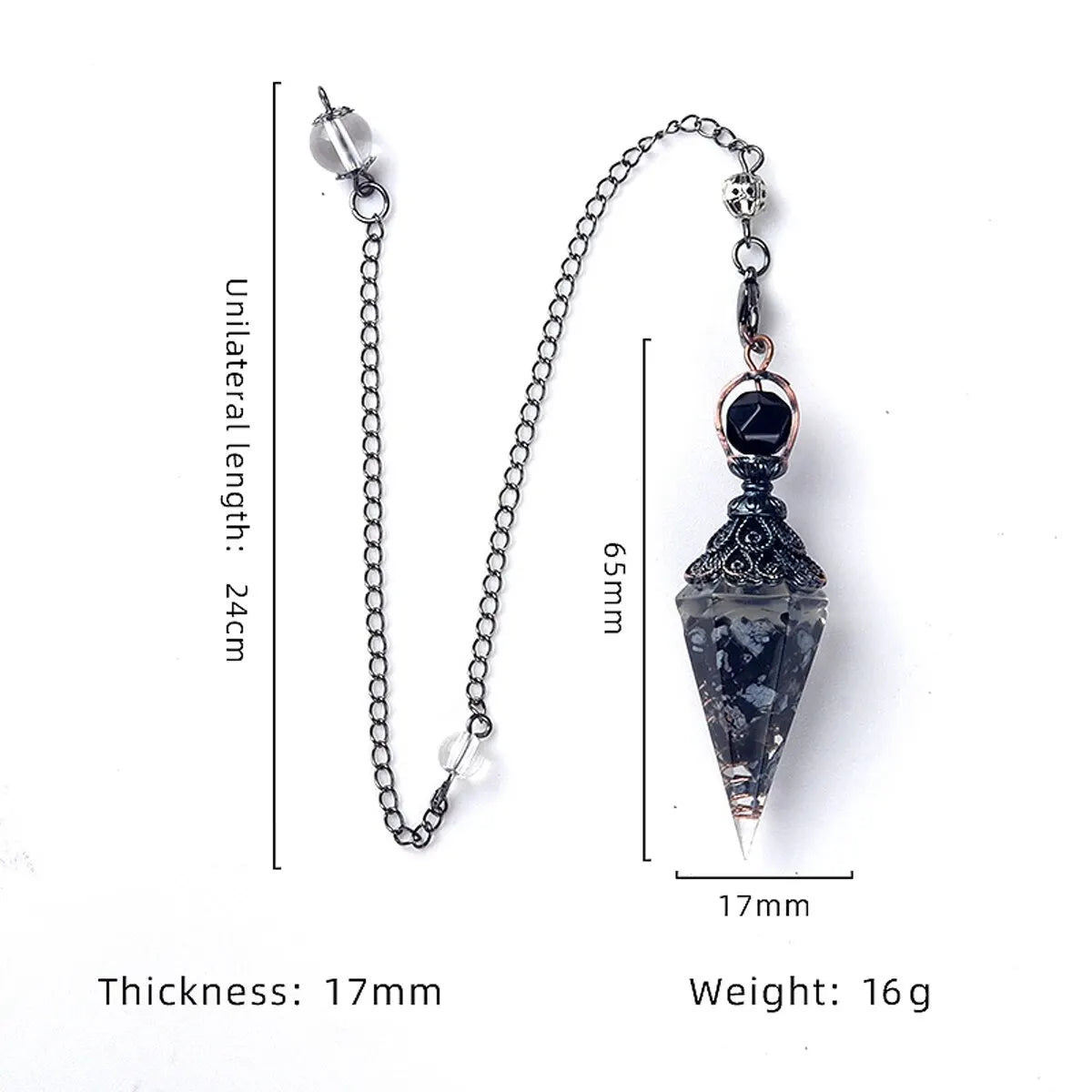 Natural Stone Hexagonal Cone Pendant – Crystal Energy Jewelry