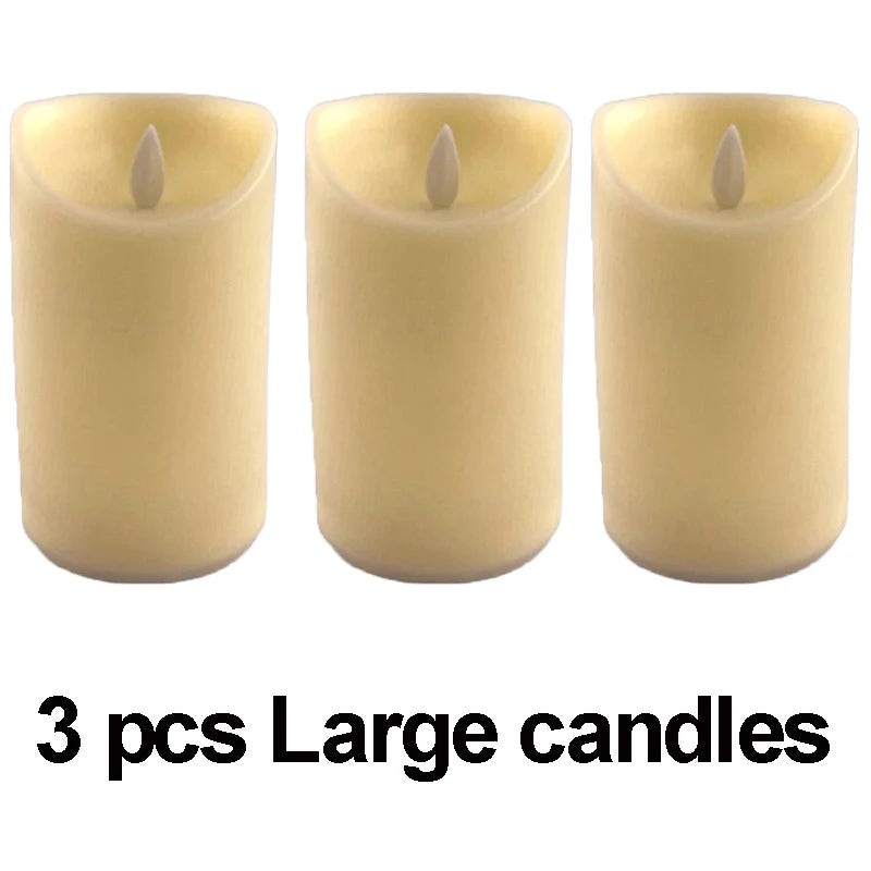 Flameless LED Candle – Warm Glow Decorative Light for Home, Ramadan, Eid, and Party Decor
