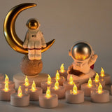 Candlium 12-Pack Warm Yellow Flameless LED Tea Light Candles Battery Operated | 200+ Hours Runtime | Safe for All Occasions