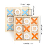 Board Game Toy Leisure Parent-Child Interaction Game Noughts And Crosses Game Wooden Board Puzzle Game Educational Toy