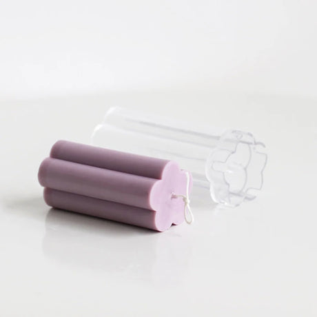 Plum Blossom Candle Mold – Clear Plastic Column Mold for Candle Making
