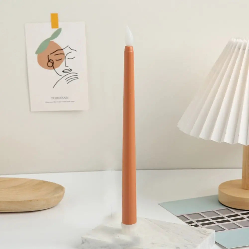 LED Flameless Taper Candle – Safe Decorative Candle for Temples, Home, and Special Occasions
